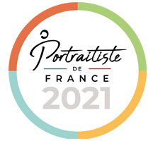Logo FFPMI et logo Portraitiste de France 2021
